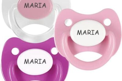 Chupetes con el nombre del bebe
