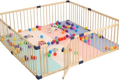 Parque madera bebe