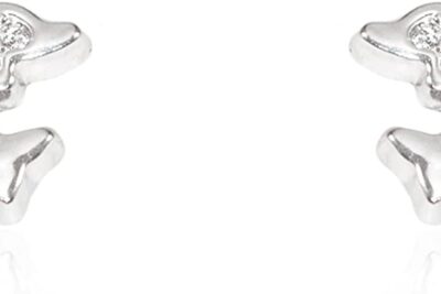 Pendientes bebe oro blanco